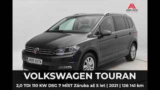 V260186 - Volkswagen Touran 2,0 TDI 110 KW DSG 7 MÍST Záruka až 5 let 2021 | Andy Auta
