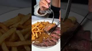 THIS is NYC’s newest Steak Frites restaurant (2 portions for $34.95)! #nyceats #restaurantreview