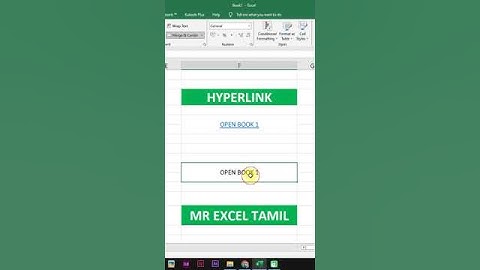 How to add Hyperlink to excel document in excel tutorial in Tamil
