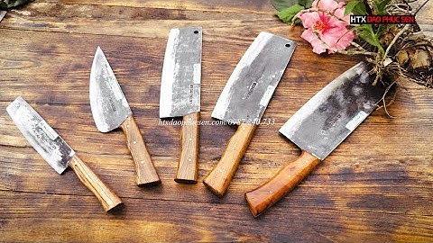 BỘ DAO 5 MÓN CÁN ỐP ĐẦY ĐỦ CHỨC NĂNG PHÙ HỢP VỚI MỌI GIA ĐÌNH - HÀNG CHUẨN CỦA HTX DAO PHÚC SEN