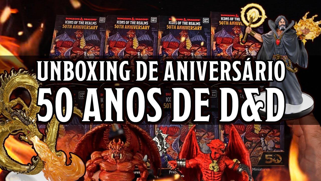COLEÇÃO DE MINIATURAS - 50 ANOS DE DUNGEONS AND DRAGONS - UNBOXING