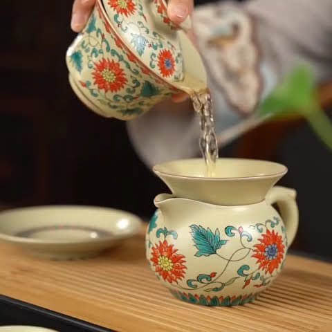 High Borosilicate Glass Tea Set With Tray