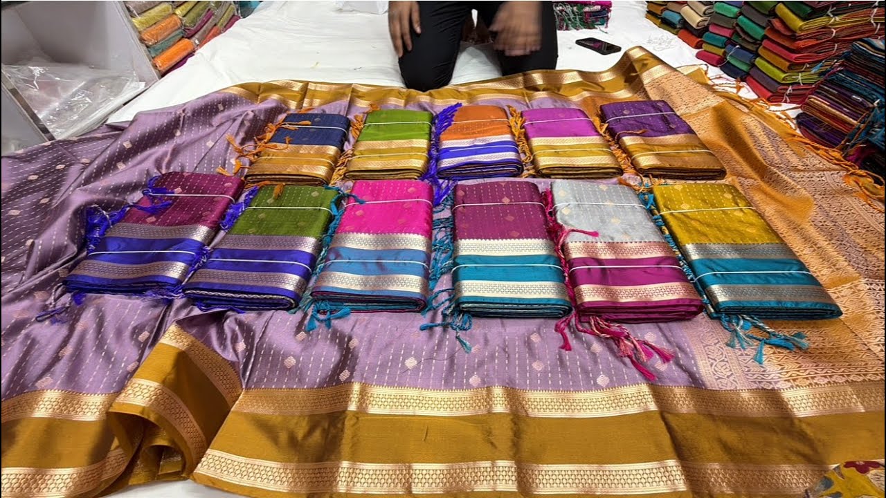 From 595/-||Chickpet Bangalore wholesale Silk sarees||Single saree Courier available