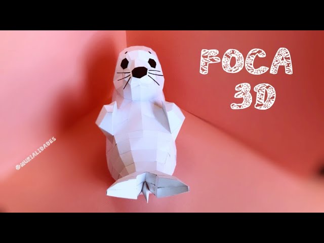 BEBÉ FOCA vl.2 - 3D de Papel / Baby Papercraft / Consigue tu plantilla DIY - By PolyDeadStudio