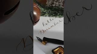 Hello December ☺️🌲❄️ #calligraphy #pointedpencalligraphy #inkandpaper