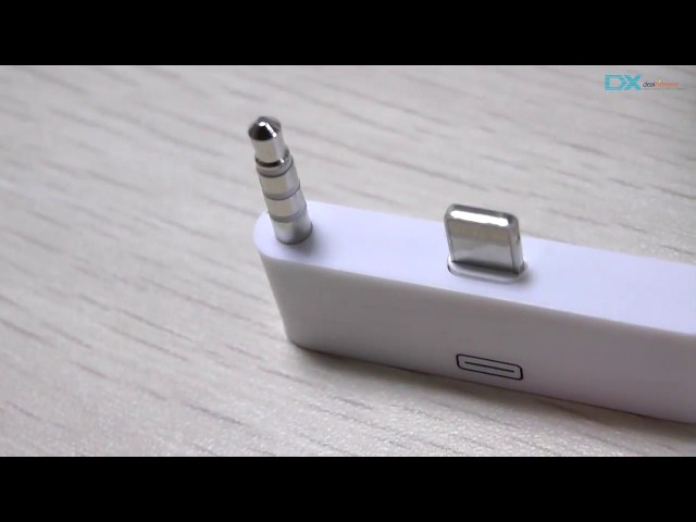 8 Pin Lightning to 30 Pin Female Adapter w/ 3.5mm Audio Output for iPhone 5 / iPod Touch 5 - DX