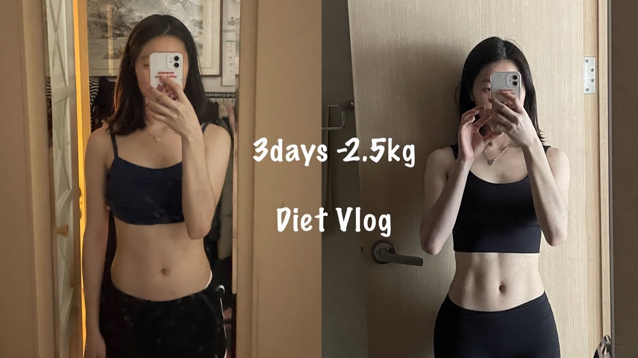 (Eng) 3일간 -2.5kg 급찐급빠 다이어트 브이로그/식단,운동루틴/로라diet vlog