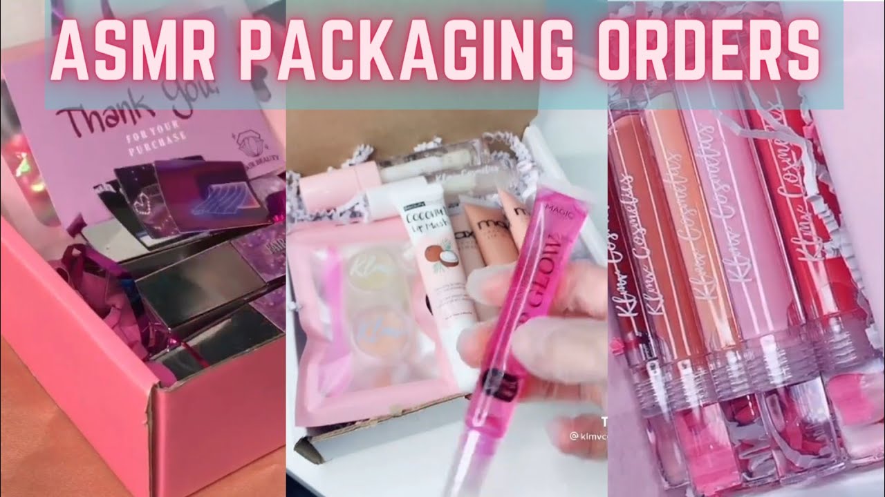 LIP GLOSS PACKAGING ORDERS ASMR TIKTOK BUSINESS COMPILATION YouTube