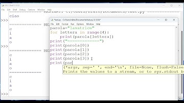#17 - Python - Ancora su istruzione FOR IN e le stringhe