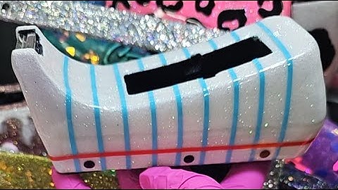 Adding Decals to a Teacher Themed Lined Paper Design Glitter Stapler and Applying UV Resin