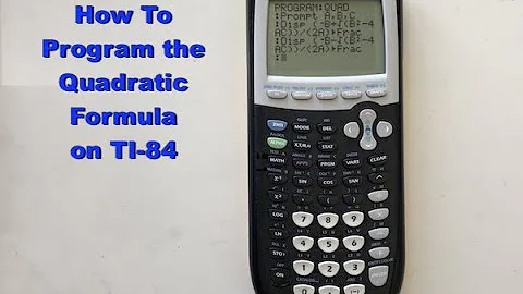 Programming the Quad Formula on TI-84