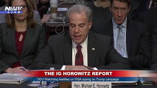 FISA ISSUES: IG Michael Horowitz Outlines BIAS Against President Trump