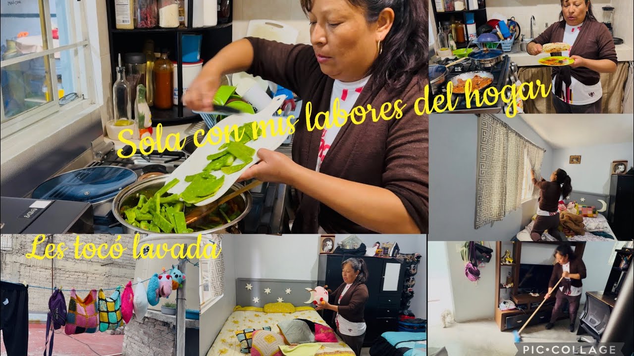 Sola de nuevo con mis labores de hogar / se terminaron las vacaciones.