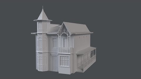 Modeling a old house (Blender TIMELAPSE) part4