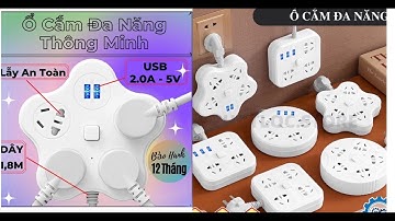 Ổ cắm điện đa năng 2 cổng USB sạc nhanh, công suất lớn 2500W chống cháy nổ hình Sao, Tròn, Vuông