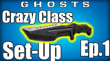 CoD Ghosts- Crazy Class Setup #1- Combat Knife Crazy Class- With Minitage!