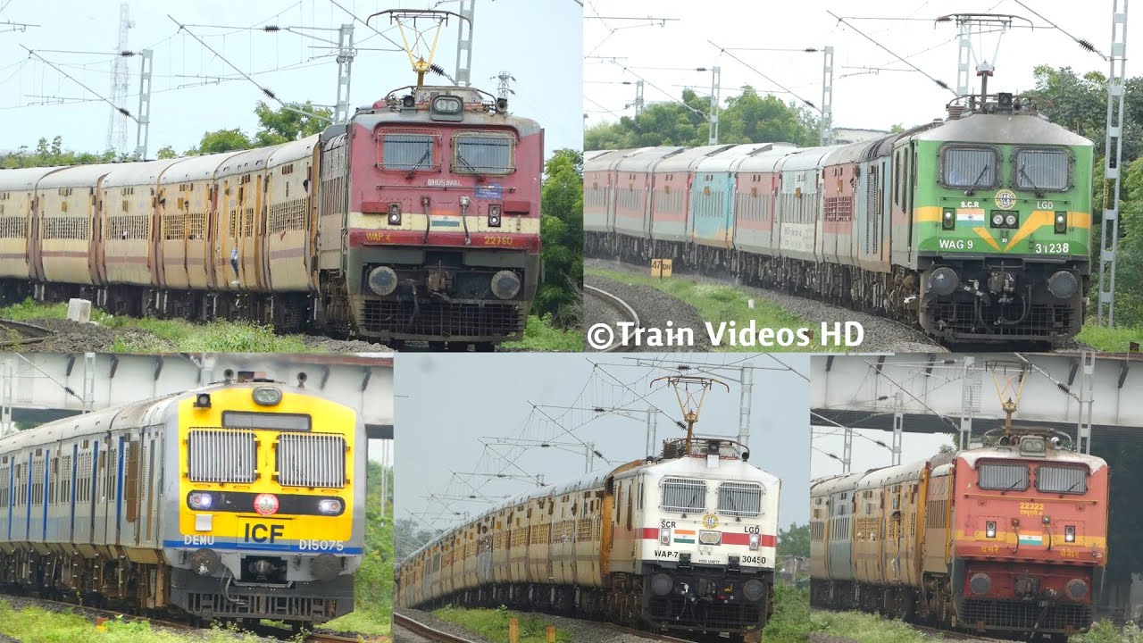 ELECTRIC Trains in NANDED Division | New Powerful ERA Begins | WAP 7 WAP 4 E Loco | Indian Railways