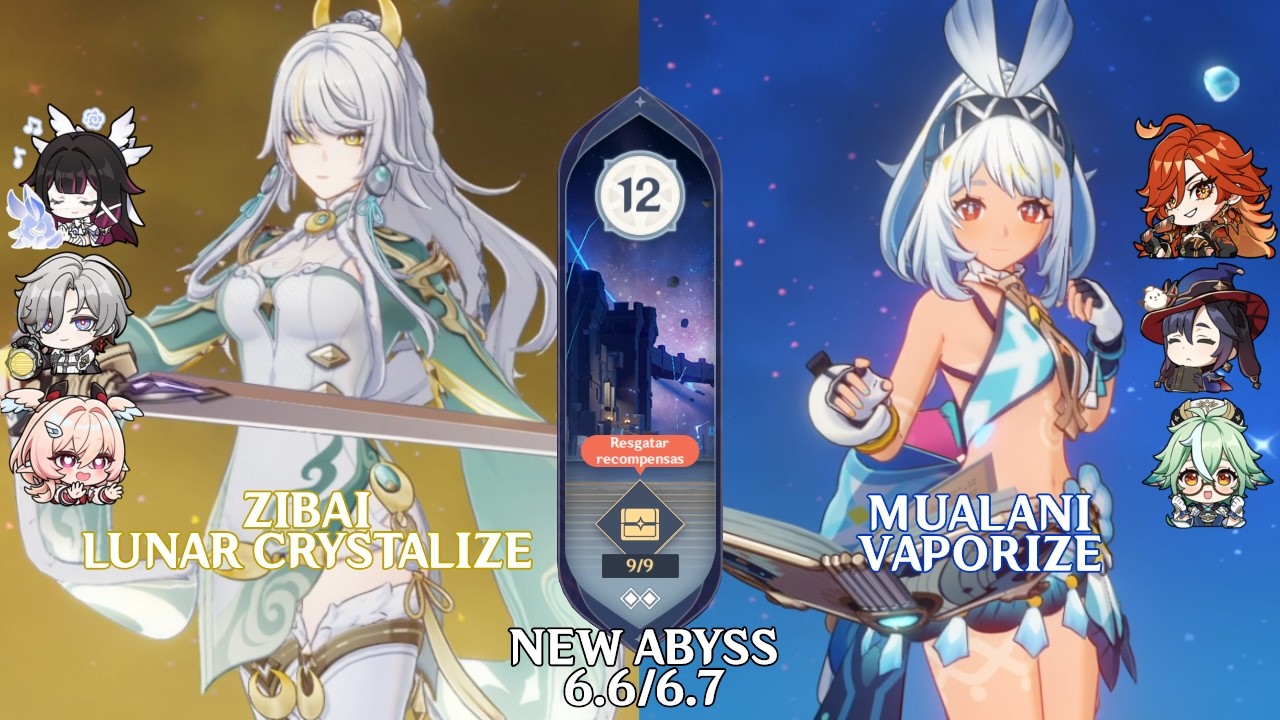 C0 Zibai Lunar Crystalize & C0 Mualani Vaporize | Genshin Impact