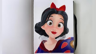 ASMR Drawing Disney Princesses part 2 #sketchbook #asmr