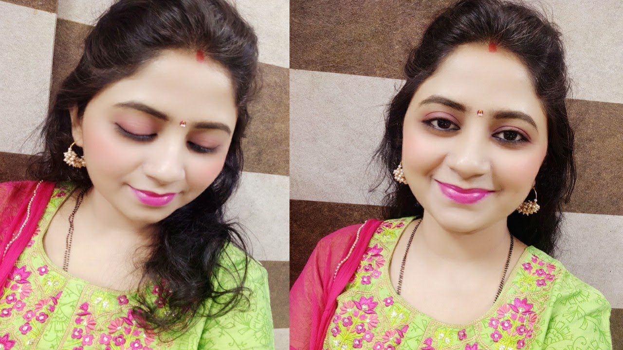 Basic Makeup Tutorial Without Foundation For Beginners/No Foundation Makeup Using Basic Product