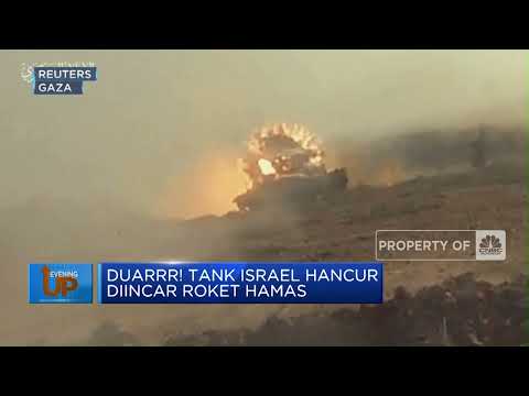 Detik-detik Tank Israel Hancur Diincar Roket Hamas