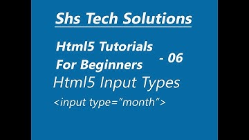Html5 Input type : Input type month