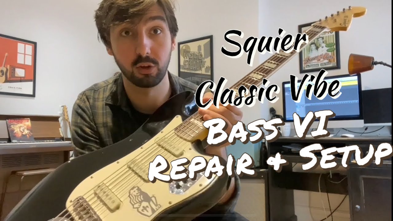 Squier Classic Vibe Bass VI | Repair & Setup + Sound Demo
