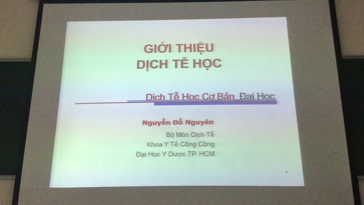 Dịch tễ học thú y | Dịch tễ học cơ bản 1