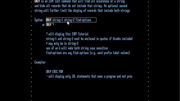 ISPF Edit ONLY Command