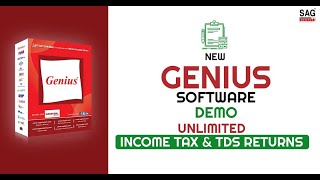 New Genius Software Demo | Unlimited Income Tax & TDS Returns | SAG Infotech screenshot 3