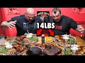 Strongmen vs the big kahuna bbq challenge  eddie hall