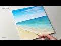 Tropical Paradise Beach Painting / Acrylic Painting for Beginners / Easy Art #112