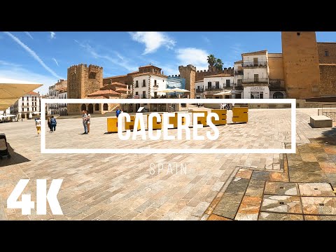 Go for a time travel in this historic city - Cáceres - Virtual Walking Tour 4K with Captions