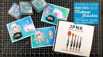 Blending Distress Oxide Ink with Makeup Brushes - Video Tutorial