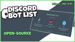 [Showcase] Open-Source Discord-Bot-List | Node.JS Discord Bot List