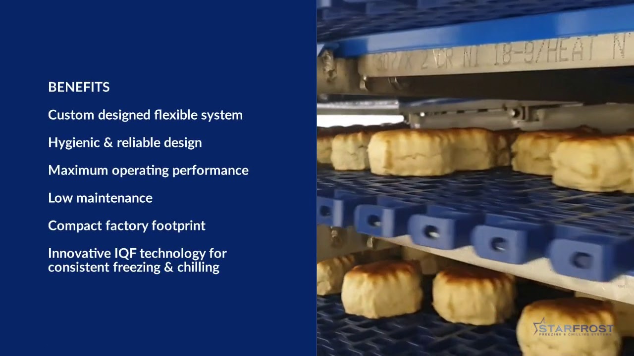 Spiral cooler - scones, bakery