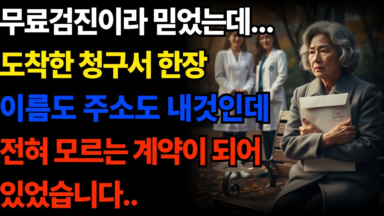 무료 검진이라더니, 내 집 주소로 청구서가 날아왔습니다시니어 감동 실화 가족이야기 인생극장 노년의지혜 삶의이야기 오디오드라마