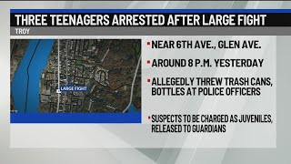 3 teens arrested after large fight in Troy