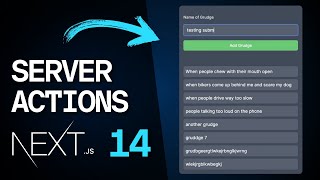 Next.js 14 Server Actions Explained: Building a Full Stack App