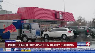 Police search for suspect after person stabbed to death outside SW Oklahoma City convenience store