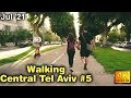 Walking on the beautiful boulevards of central Tel Aviv 4K (Israel)