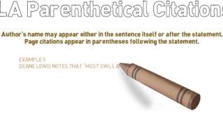 MLA Parenthetical Citations
