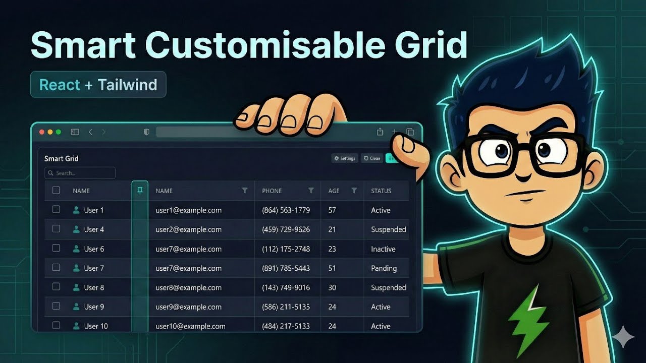 Smart Grid in React – 12+ features | Live Demo - YouTube