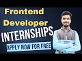 Frontend Developer Paid Internship | Intenrship with Job Offer | Work from Home Internships 2024