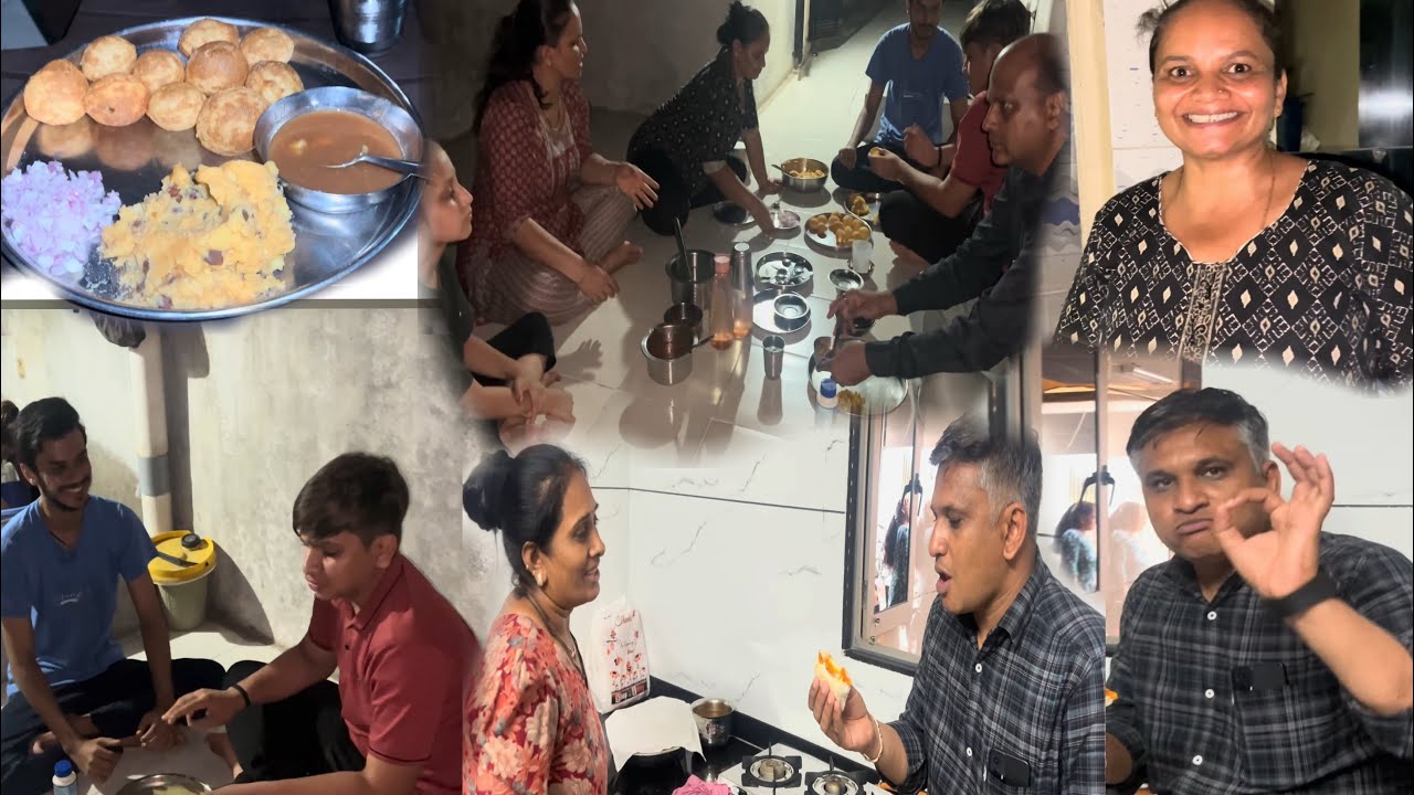 ગુલાબના બહેનના ઘરે પાણીપુરી અને મારા બહેનના ઘરે દાબેલી 😋 આજ તો જલસો પડી ગયો..