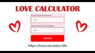 How to Count your love Score in Javascript (how to make your own love calculator in java) screenshot 5