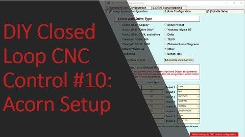 Mini Lathe CNC conversion, Centroid Acorn Wizard control configuration overview, #10