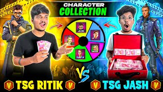 Free Fire TSG Jash Vs TSG Ritik Spin The Wheel Collection Versus😍😱Who Will Win? -Garena Free Fire