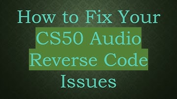 How to Fix Your CS50 Audio Reverse Code Issues
