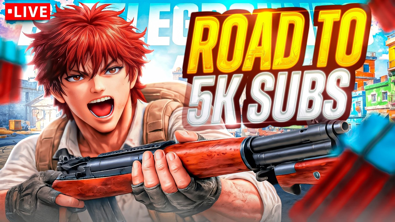 🔴LIVE BGMI  Road To 5k Guysssss #bgmi #gameplay  #livestream
